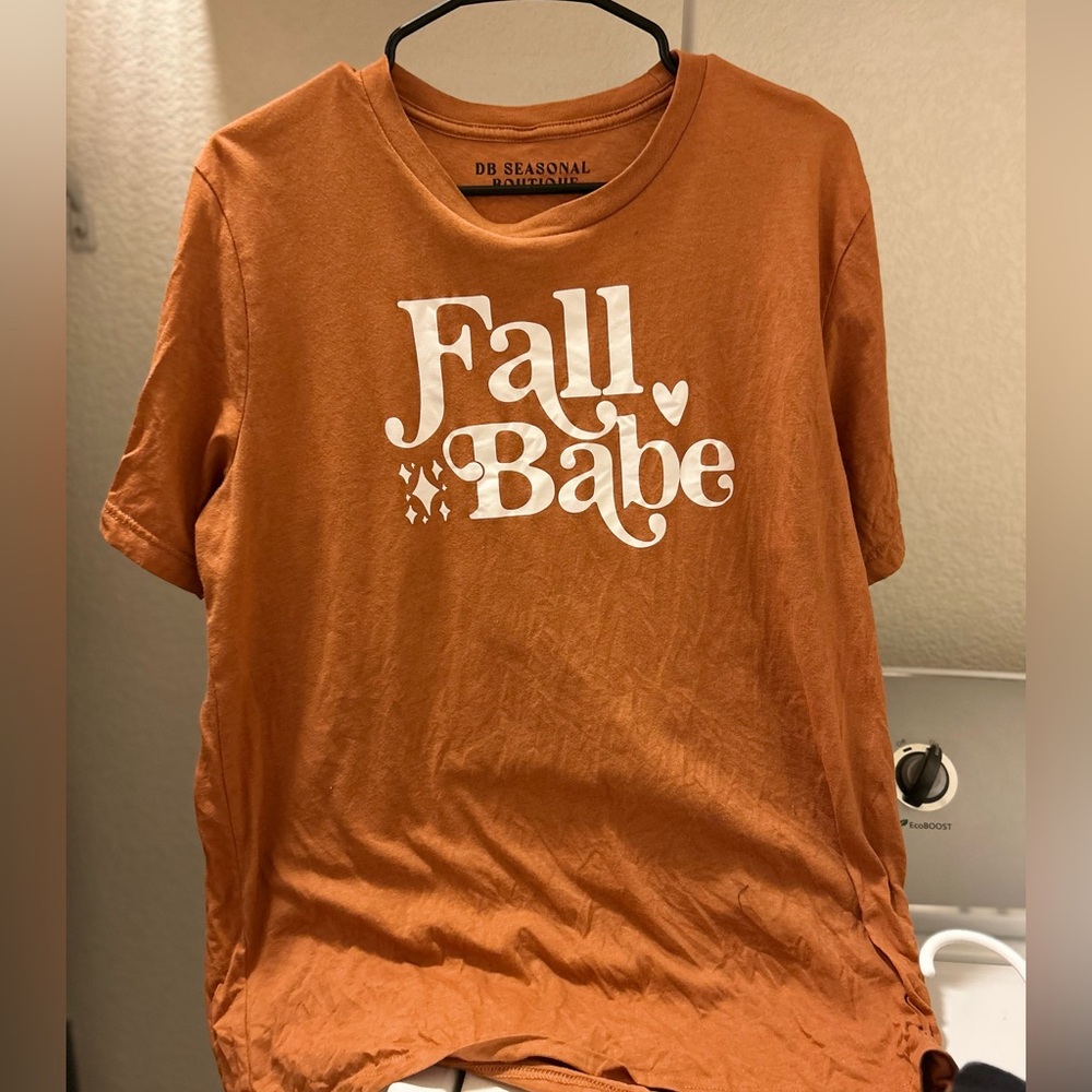 Fall babe shirt / orange
